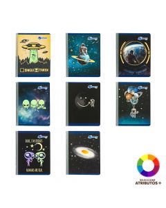 Cuaderno cosido diseño Space