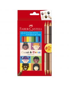 Lapiz color Faber Castell hexagonal largo 12und