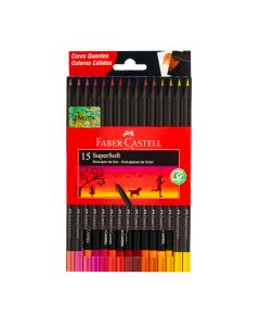 Lapices color supersoft colores cálidos 15und