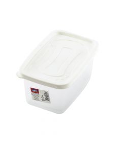 Recipiente plástico rectangular con tapa 1.2l 