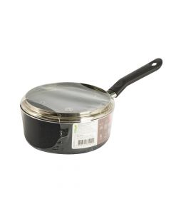 Olla aluminio lisa con tapa antiadherente 16cm 1.2l