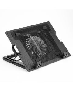 Base plástica con ventilador para laptop vertical 4 ángulos USB 2.0 negro