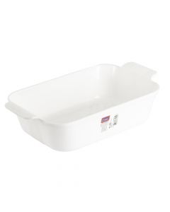 Refractario plástico liso rectangular 2.5l blanco