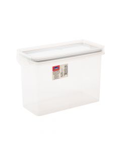 Recipiente plástico rectangular con tapa y traba 1.9l 