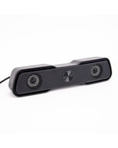 Barra sonido plástico gamer con luz led 2.0 12w negro