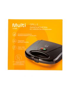 Sandwichera minigrill antiaderente 750w negro