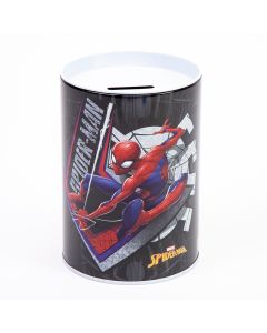 Alcancía metal redondo Spiderman 15cm