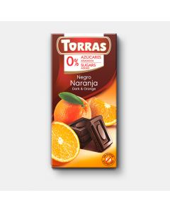 Chocolate negro naranja sin azúcar 75g