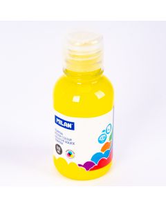 Botella 125 ml de tempera amarillo