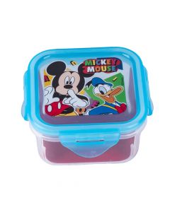 Recipiente cuadrado Mickey Mouse 290ml celeste