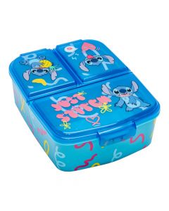 Recipiente diseño Stitch celeste