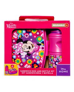 Recipiente Minnie Mouse floral