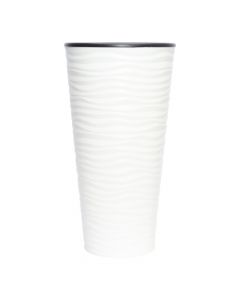 Maceta plástica relieve 9L blanco