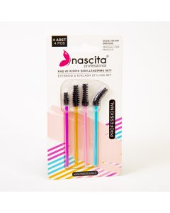 Cepillo estilizar cejas/pestañas 4pzas