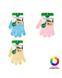 Guante baño exfoliante surtido