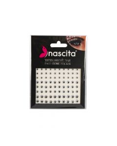 Sticker facial decorativo brillante 100pzas plateado