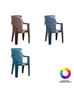 Silla plástica con relieve