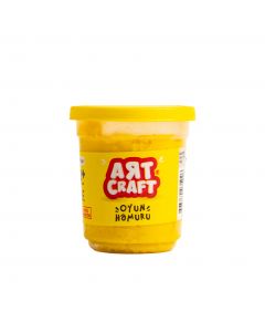 Plastilina art craft frasco plástico redondo 140gr +2a amarillo