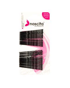 Prensa metálica para cabello lisa 36pzas negro