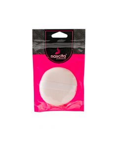 Esponja para maquillaje nascita redonda algodón blanco