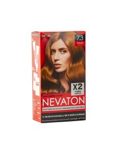 Tinte para cabello nevaton 2 tubos 7.3 caramel blonde