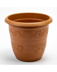 Macetero plástico #2 24.5x22cm 5.5l terracota