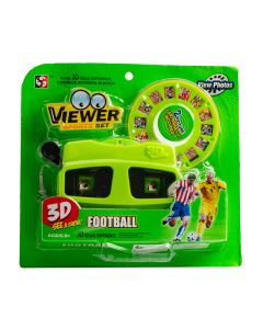 Viewer plástico 3d football con imágenes 12cm +3a verde