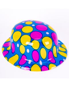 Sombrero plástico fiesta estampado surtido