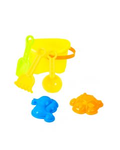 Balde plástico para juego playa con accesorios 6pzas surtido
