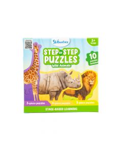 Rompecabeza step by step wild animals +3a