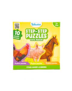 Rompecabeza step by step farm animals +3a