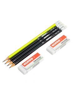 Blister borradores + 4 grafitos, 1 gratis