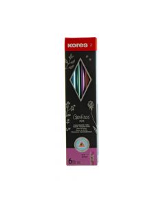 Lápiz grafito metálicos 6pzas kores