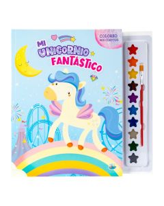 Libro colorear unicornio