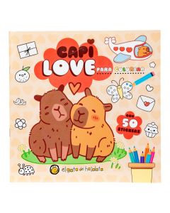 Libro colorear capibaras divertido