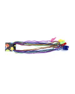 COLLAR CARNAVAL C/PITO COLORES 6PZAS