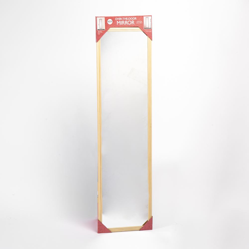 Espejo rectangular marco plástico 30x120cm beige