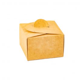 Caja kraft queque#2 6x6x4cm