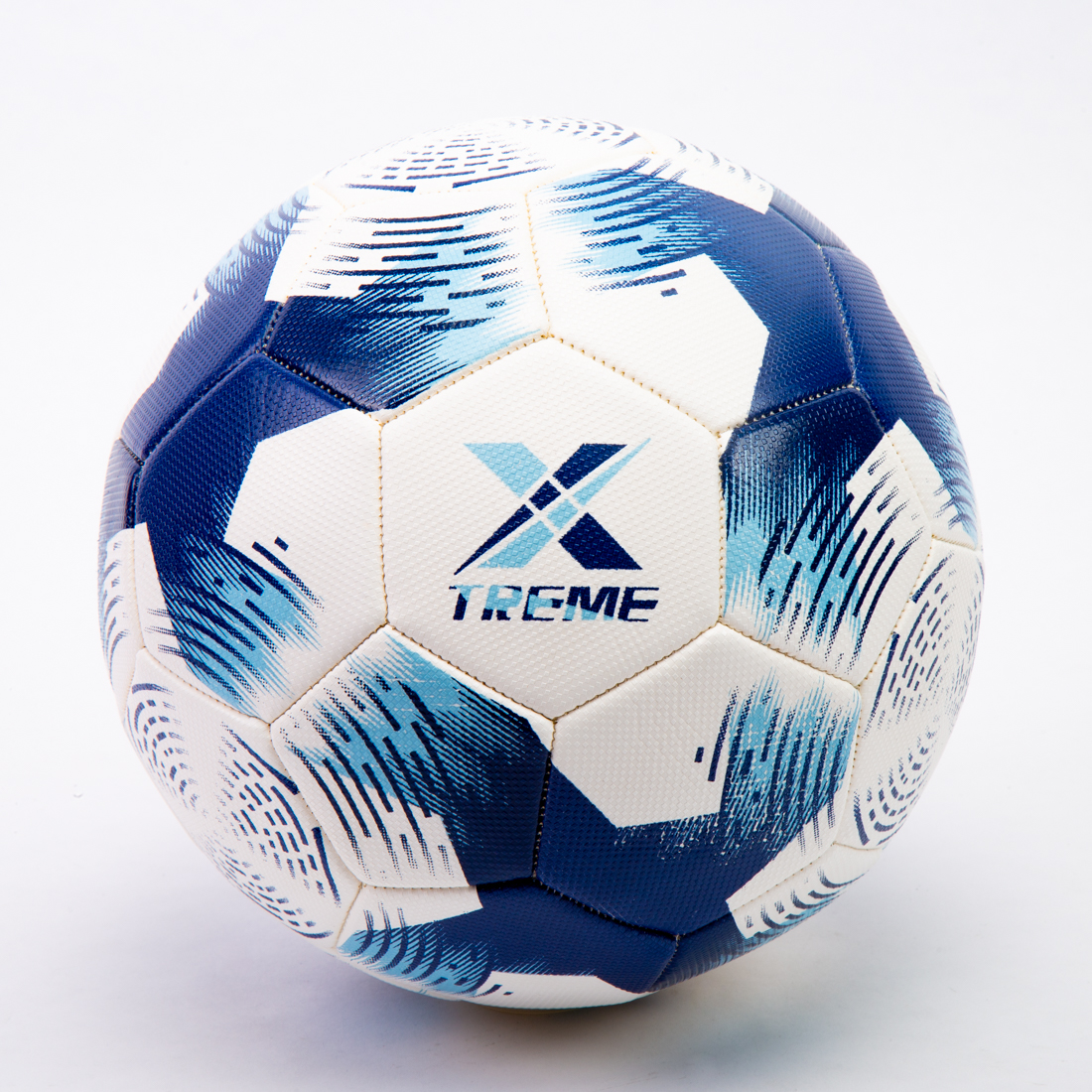Bola fútbol 32 paneles estampado Xtreme #5 blanco