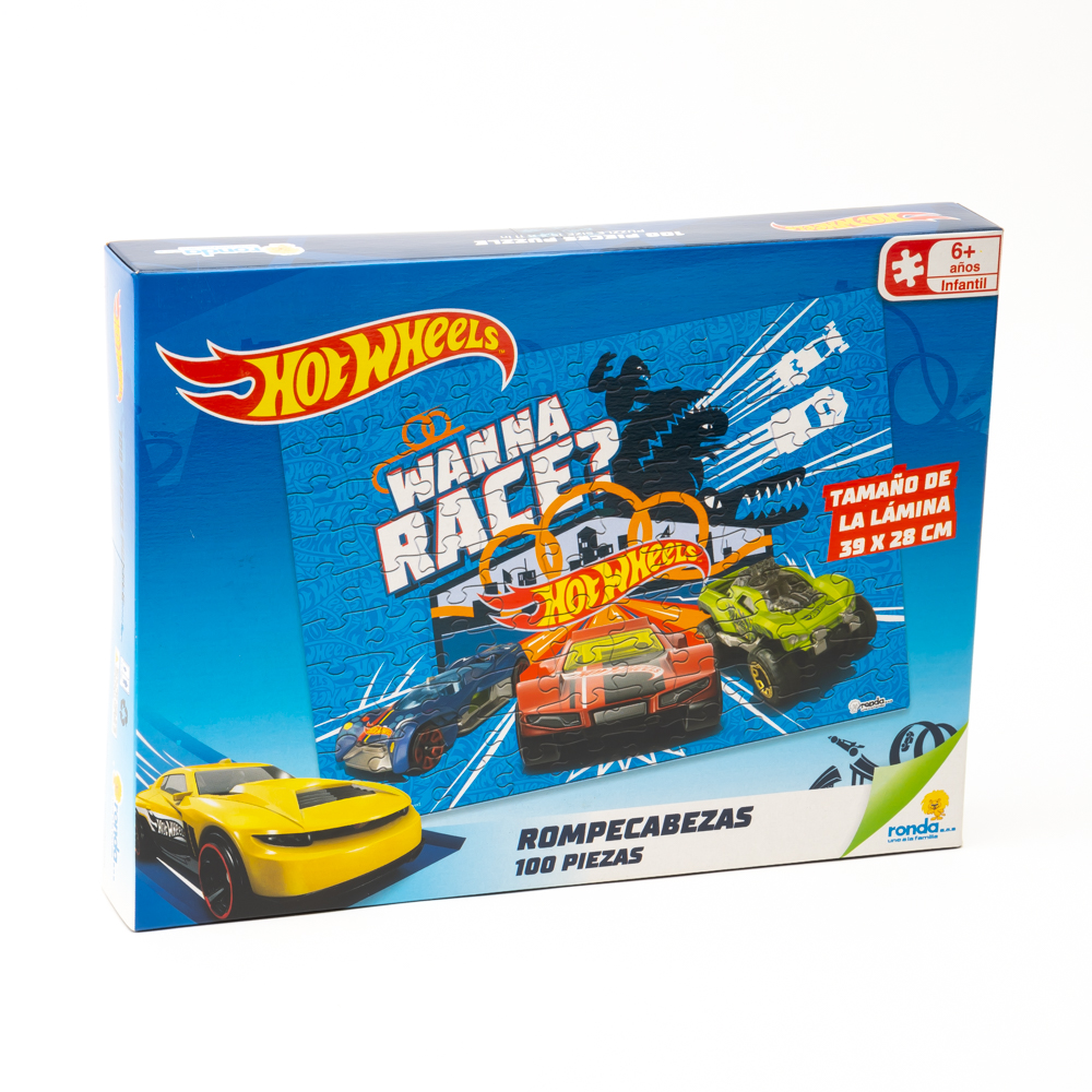 Rompecabezas Hot Wheels 100pzas 39x28cm