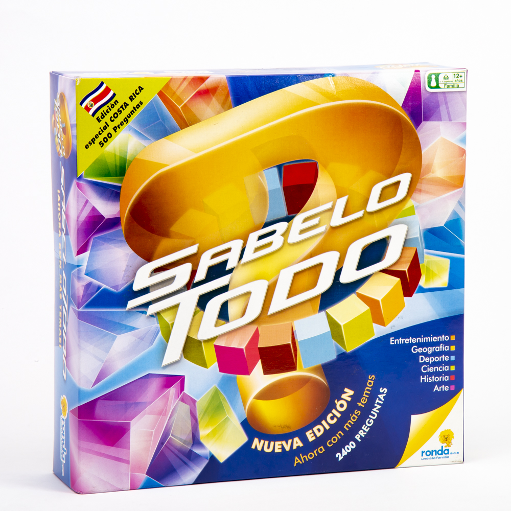 Juego mesa didáctico sabelotodo Costa Rica 500 preguntas +12a
