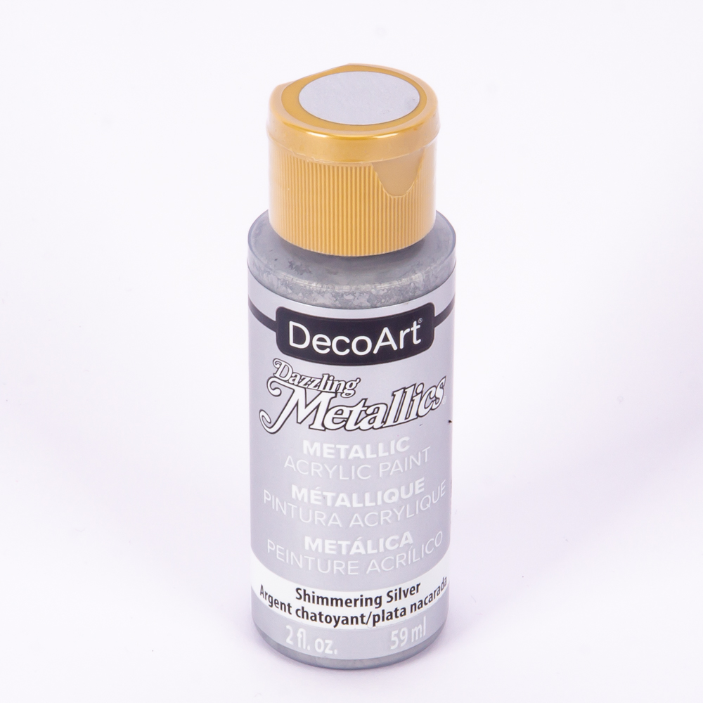 Pintura acrílico Decoart metal plata nacarado 59ml