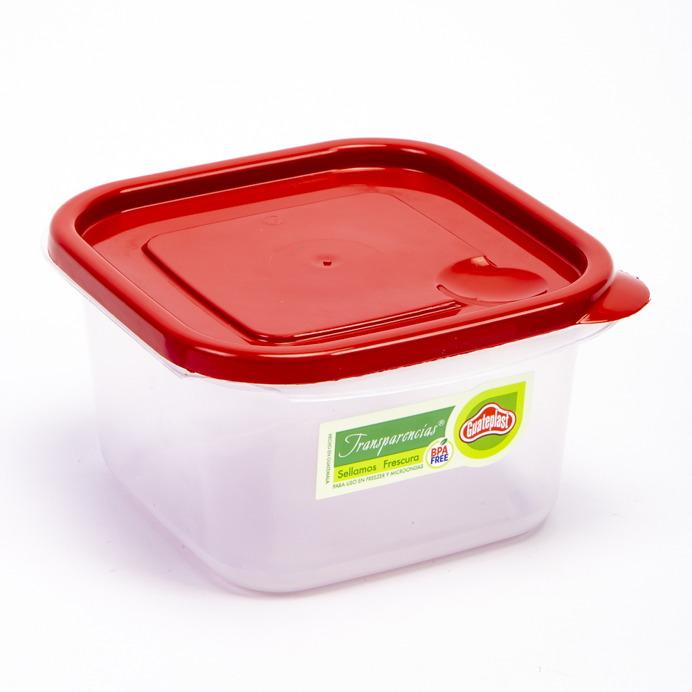 Recipiente sándwich 710ml rojo guateplast