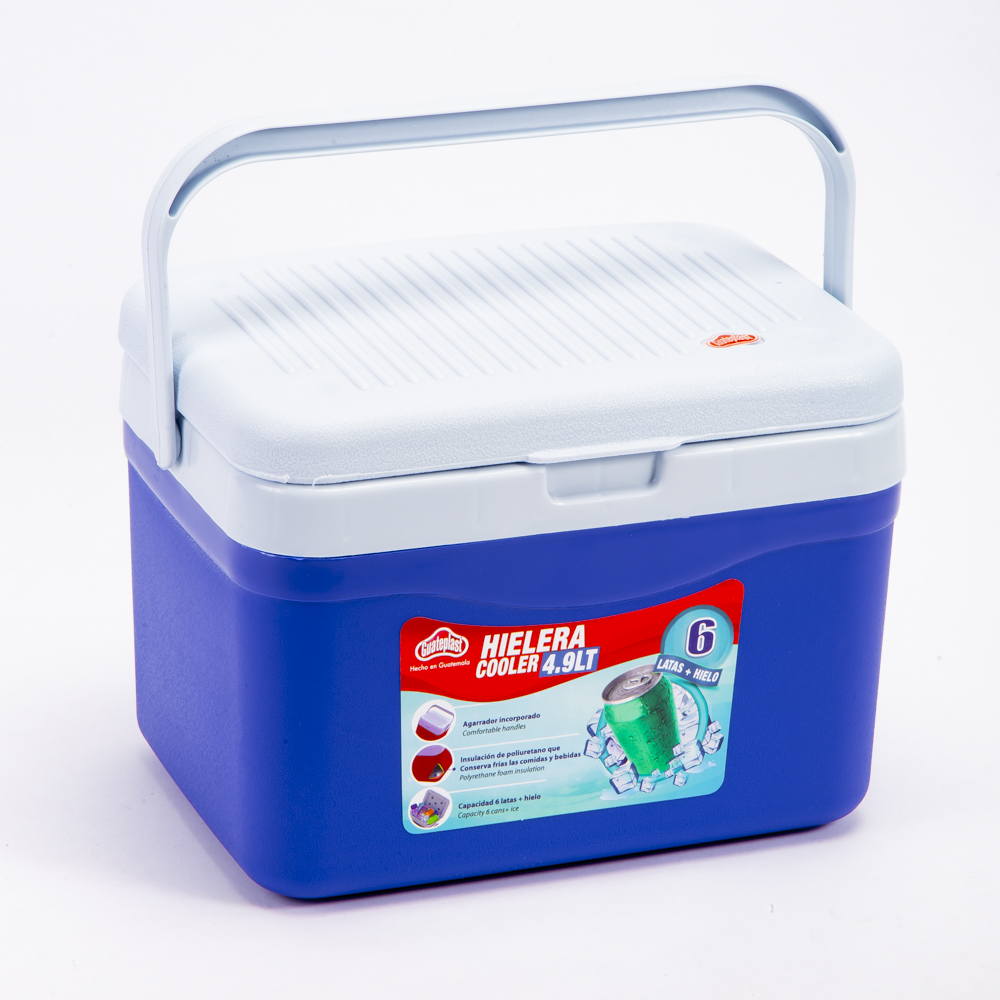Hielera Guateplast polar pequeña 4.9l azul