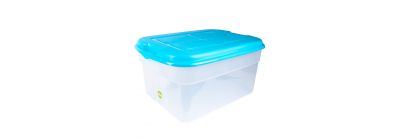 Caja 56l plástica celeste