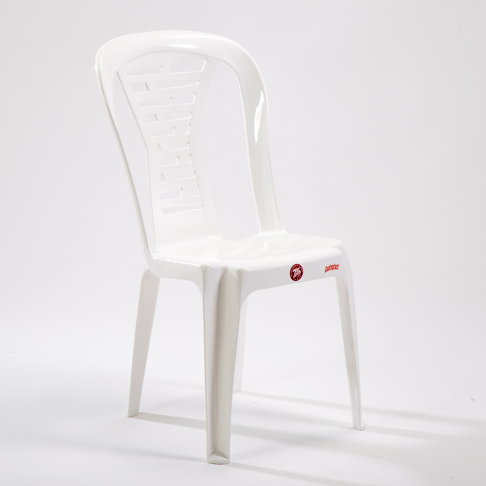 Silla mosaico blanca sin descansa brazos