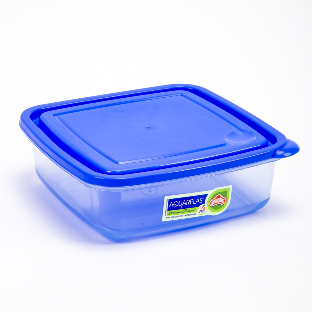 Recipiente cuadrado 1.2l océano guateplast