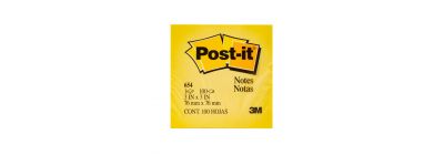 Notas adhesivas post-it amarillo 3x3