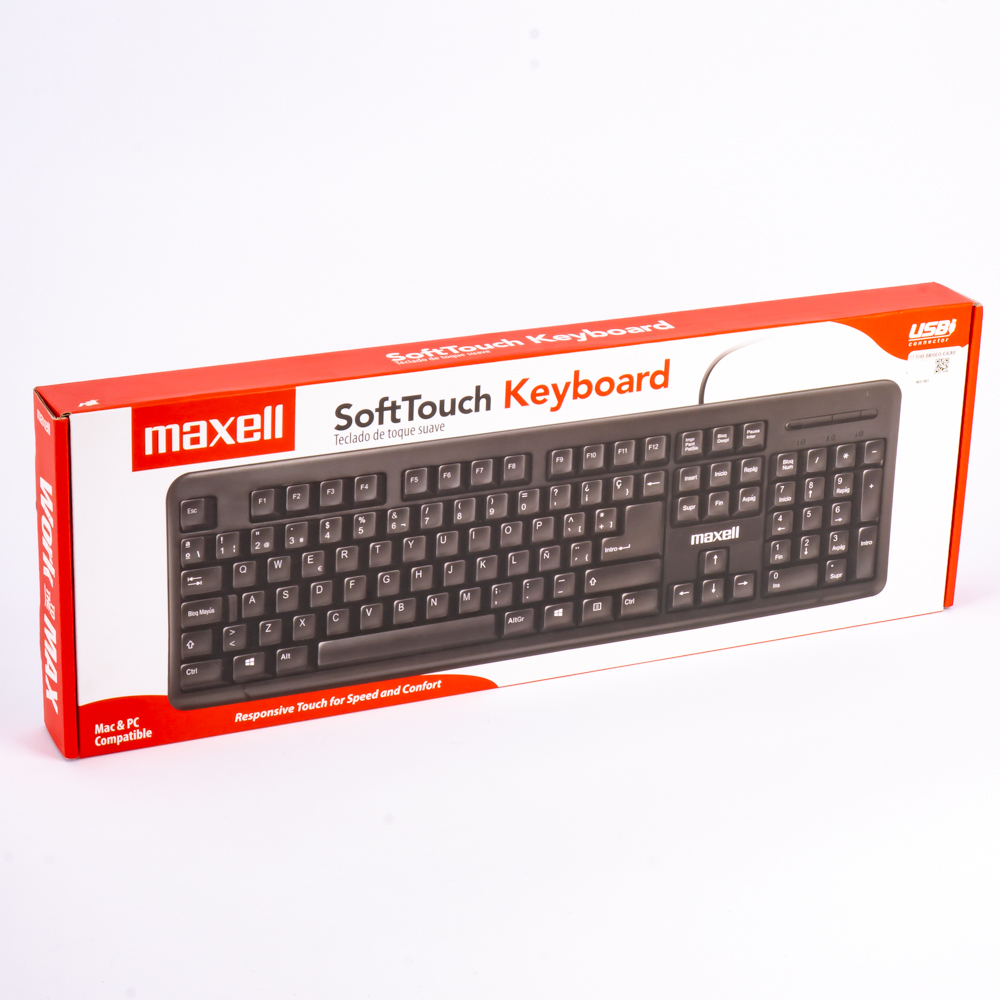 Teclado básico con cable USB negro