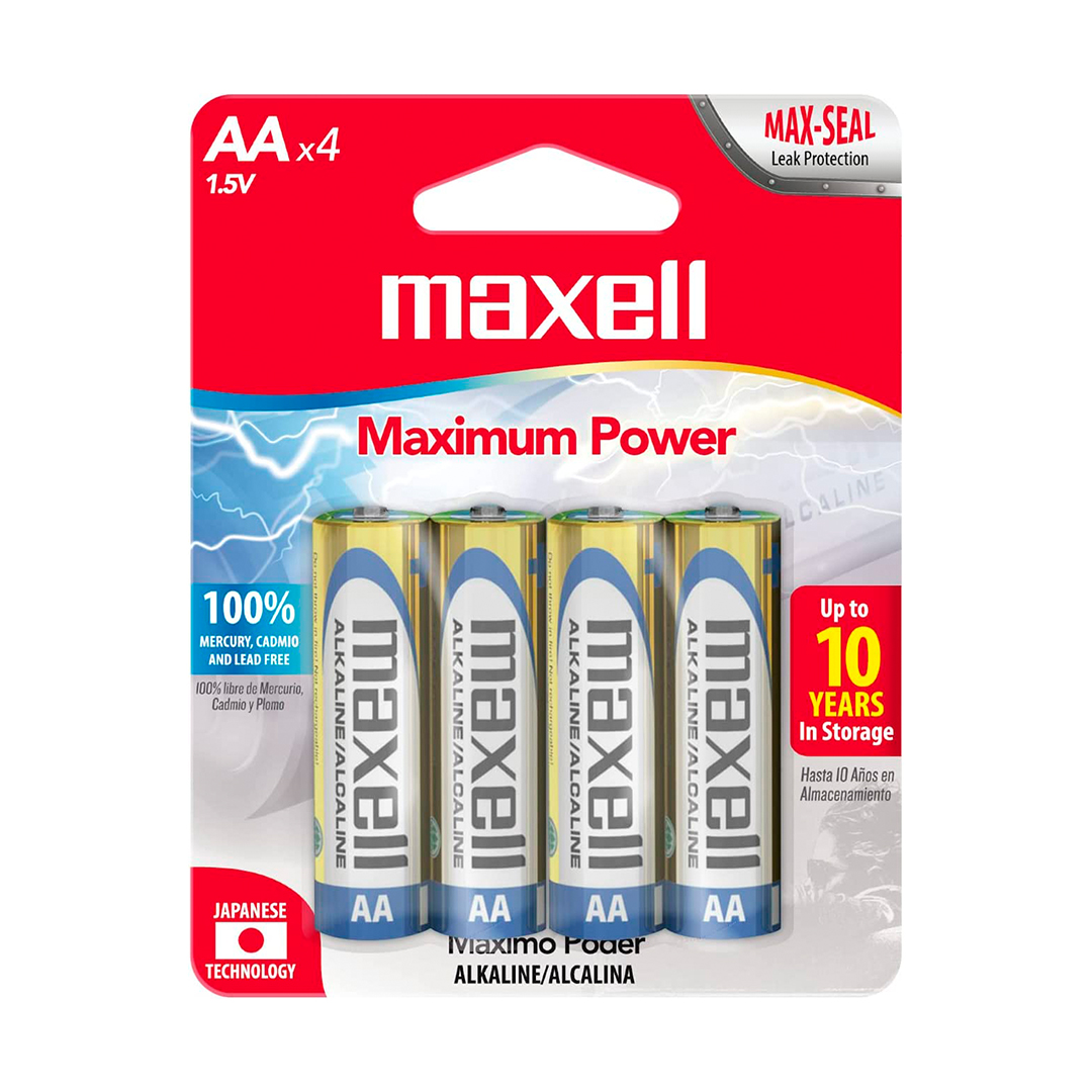 Maxell batería alkalina AA 4und 723465